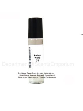 Amber White 1/3 oz Roll-on Fragrance Oil Ships today NWT
